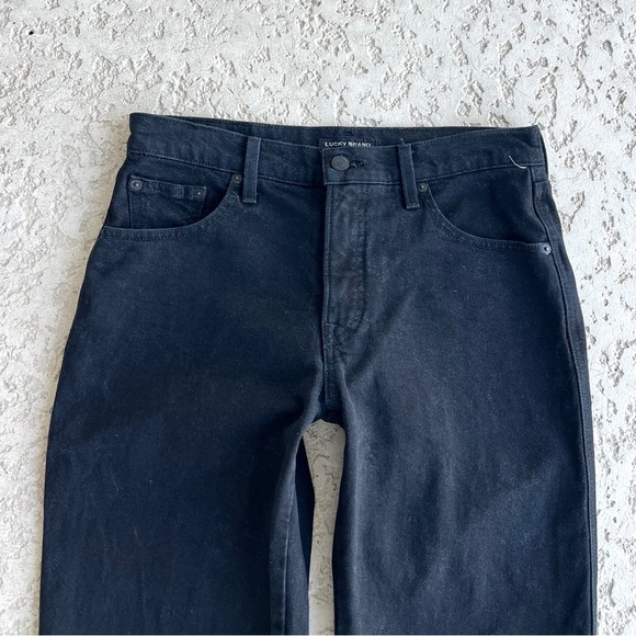 Lucky Women’s Black Jeans Size 6 28 Ankle Frayed Hem Straight Grunge Classic - Picture 6 of 7